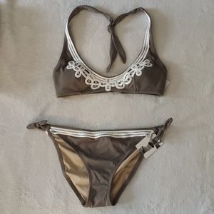 Victoria's secret toupe bikini 2 piece Med